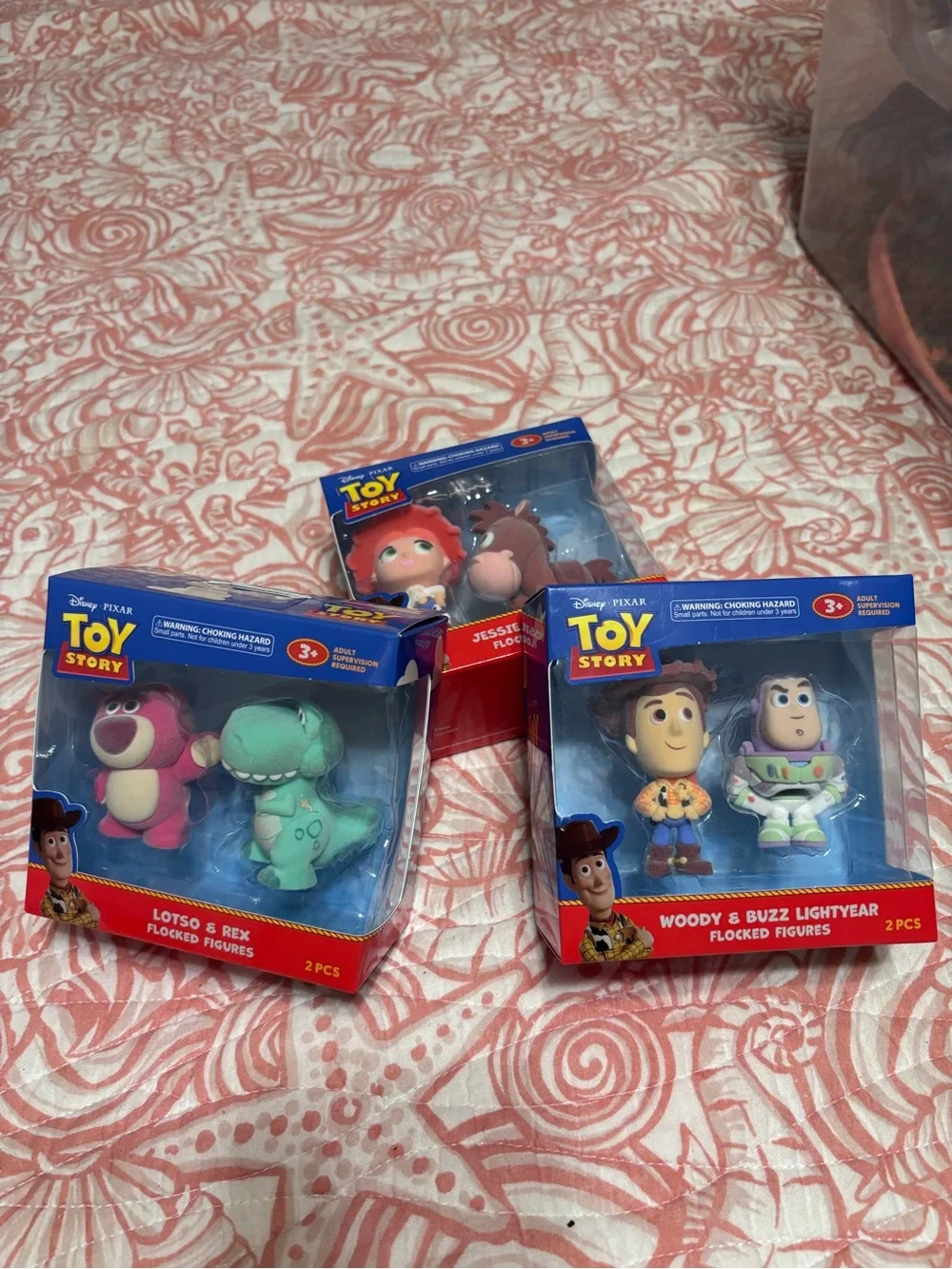 Disney Toy Story Flocked Figure 2-Pack - Woody & Buzz Lightyear (Blue)
